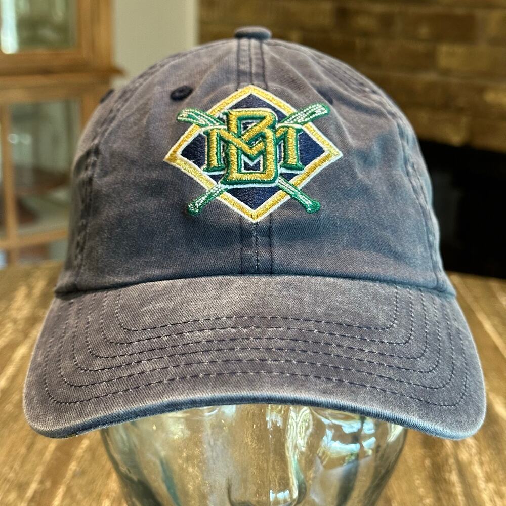 American Needle Milwaukee Brewers Cooperstown Adjustable Strapback Hat Cap Navy